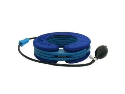 Inflatable cervical traction unit