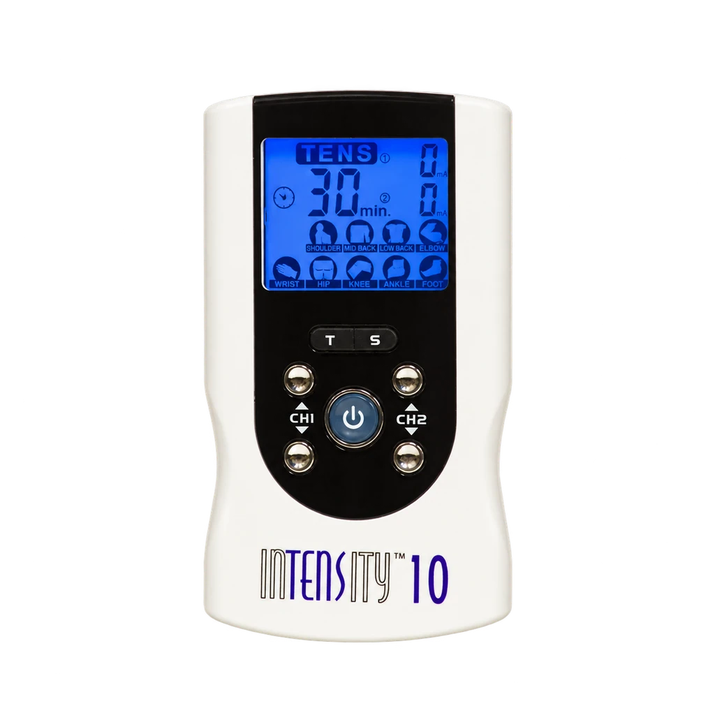 Close-up of the InTENSity 10 controller and its body-part programs